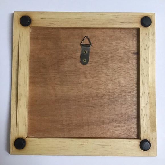 Vintage Diane Arthurs Framed Ceramic Tile Trivet Sandpiper Shells 8x8” Wall Art - Picture 2 of 14